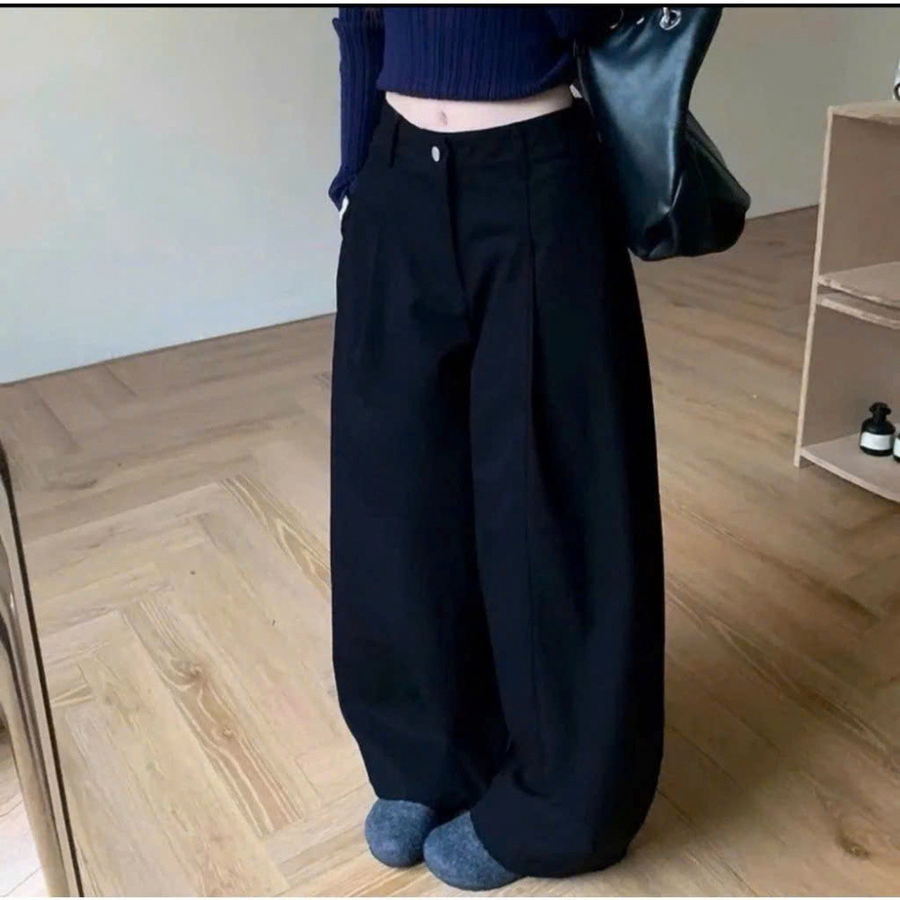 ( TẶNG DÂY LƯNG )  Quần kaki ống rộng Fom thụng, quần suông kaki basic chun sau kiểu dáng Hàn quốc ( CÓ BẢN NẤM ) | BigBuy360 - bigbuy360.vn
