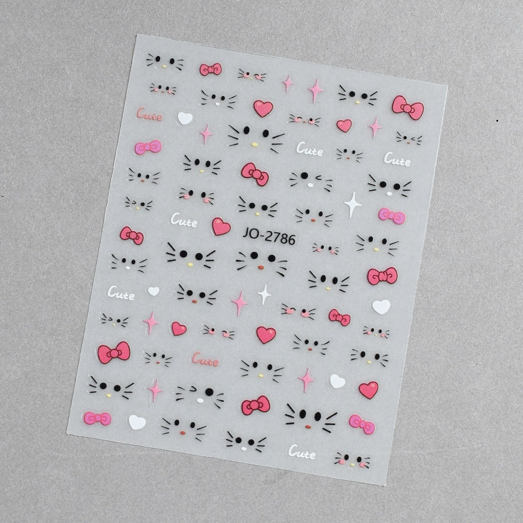 Phụ kiện nails chính hãng - Sticker 3D Hello Kitty Đính Trên Nails - Unnie Nail