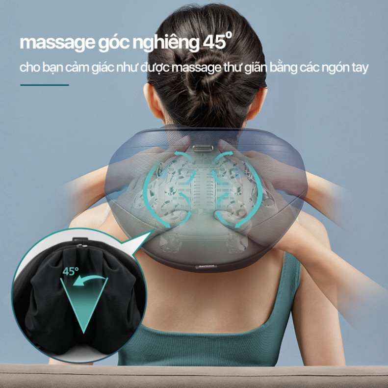 Máy Massage Cổ Vai Gáy PHILIPS 3521-sạc không dây tiện dụng, massage nhiều vị trí