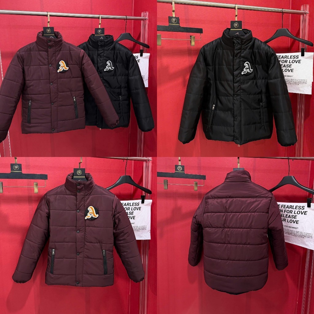 Áo Khoác Nam Chữ A Thêu Ngực Trần Bông Cực Hot - Áo Khoác Chữ A Nam Thêu Cao Cấp