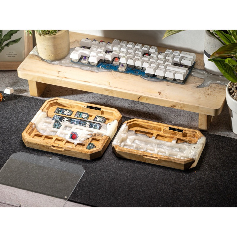Hộp vuông đựng keycap artisan thủ công, Square box for storing handmade artisan keycaps