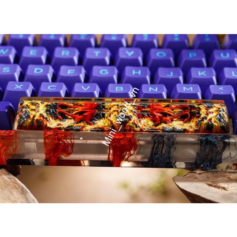 Nút Space bàn phím cơ Rồng, Keycap resin space 6,25u Dragon, Keycap Artisan Dragon, Keycap Handmade 