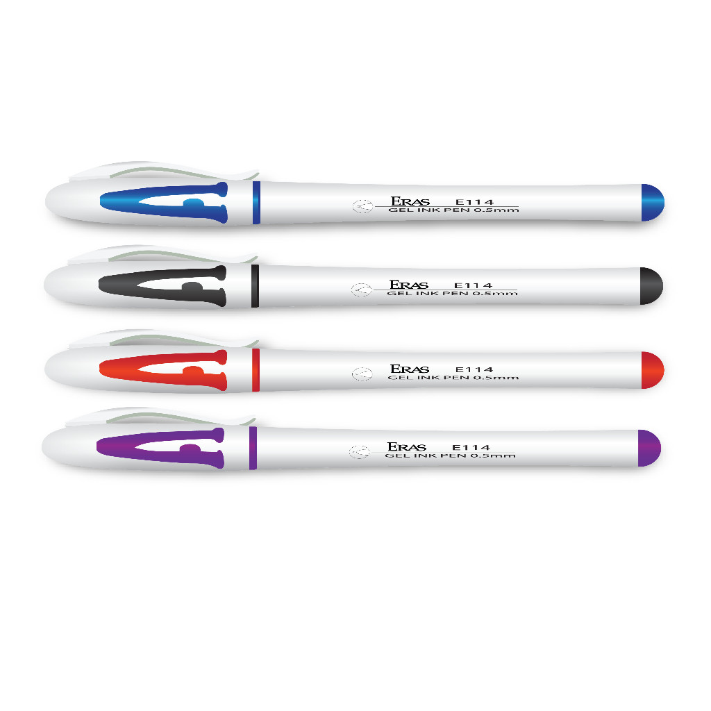 [ERASHN] Cốc 48 Chiếc Bút chữ A Eras E114 (Xanh/Đen/Tím/Đỏ)