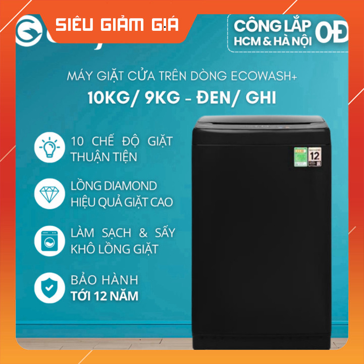 Nhắn Tin để đặt hàng [Công lắp 0Đ HCM/ HN] Máy giặt cửa trên Casper 9KG/ 10KG Đen/ Ghi - WT-9NB3 | W