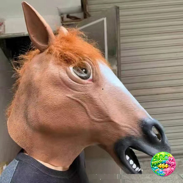 Mặt nạ Ngựa Troll Silicon Chất liệu Silicon, Đồ chơi Cosplay Troll vui nhộn