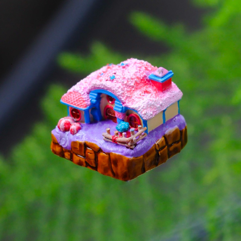 Nút bàn phím cơ Ngôi Nhà, Keycap resin Dream House, Keycap artisan Dream House, Keycap Custom Handma