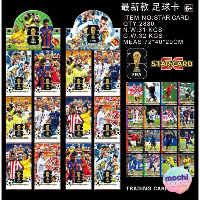 Thẻ Bài Cầu Thủ Bóng Đá 8 Chi Tiết/Thẻ - Túi 36 Gói Siêu Vip