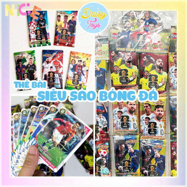 BỘ THẺ BÀI DÂY SIÊU SAO - 288 THẺ / 36 GÓI - Sưu tầm thẻ bài bóng đá