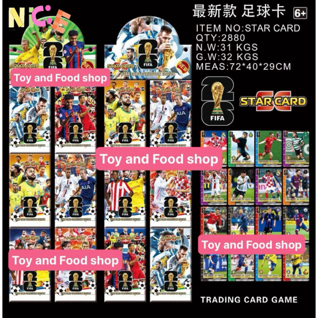 Túi thẻ bóng đá cầu thủ nổi tiếng (36 gói) - Thẻ tráng nhũ siêu VIP