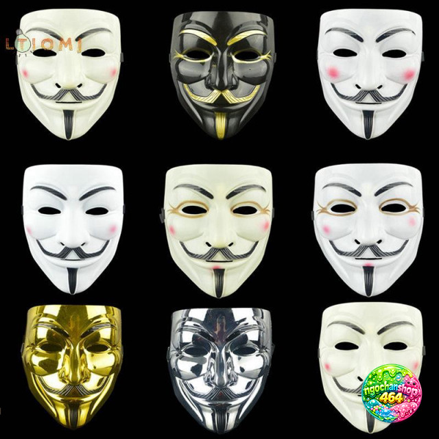 Áo Mặt nạ Hacker Guy Fawkes Cấp Tốc Halloween Cho Người Lớn