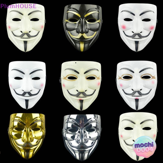 Khẩu Trang Hacker Guy Fawkes Anonymous Plumhouse - Halloween Party Fancy