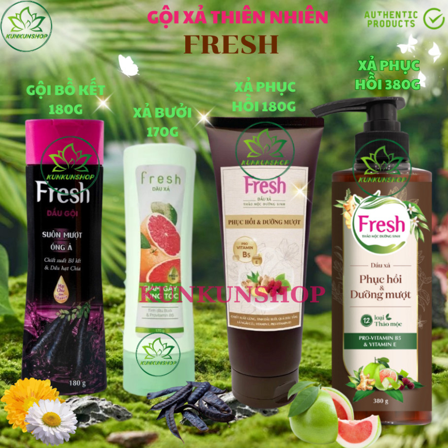 SALE Dầu gội, dầu xả Fresh chai 180g, 380g, 650g mẫu mới chính hãng công ty SCC