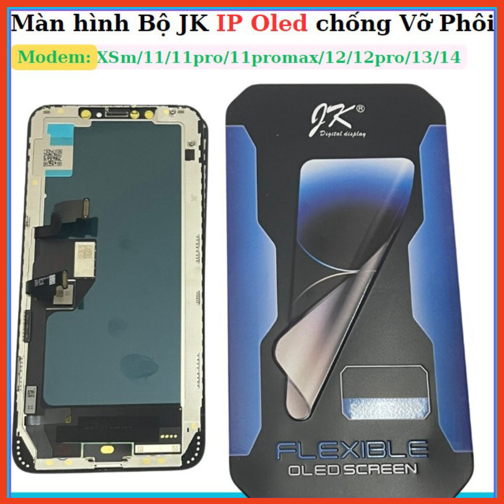Màn hình oled ,kaiku,jk dành cho xsm/11,11pro,11prm,12,12pro,13,14 Phôi dẻo chống vỡ rất tốt ,mới về