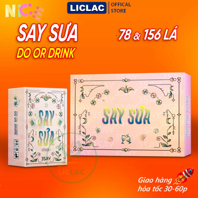 "Do or Drink Say Sưa - Boardgame giải trí Nốc Out 156 lá"