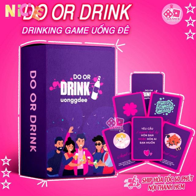 Đê uống rượu "Do or Drink" -Bộ bài Drinking game cho nhóm bạn, cặp đôi