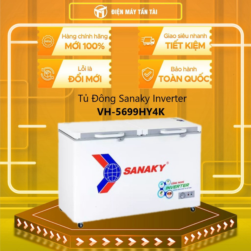 [TẤN TÀI LĐ 0Đ] VH-5699HY4K - Tủ Đông Sanaky VH-5699HY4K Inverter - MIỄN PHÍ GIAO HCM