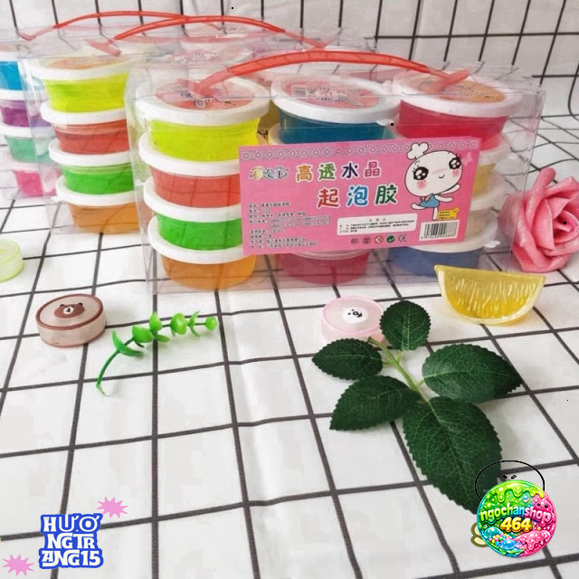 Slime Đáng Yêu An Toàn Cho Bé - Bộ 12 Hộp Slime Thú Vui