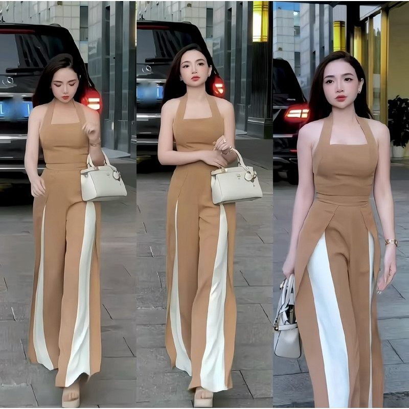 JUM ỐNG RỘNG PHỐI MÀU CỔ YẾM ĐI CHƠI, ĐI TIỆC, ĐI DATE, ĐI ĂN CƯỚI SANG CHẢNH