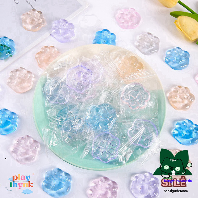"Mèo squishy đầy màu sắc Bộ đồ chơi squishy chân mèo giúp giảm căng thẳng"
