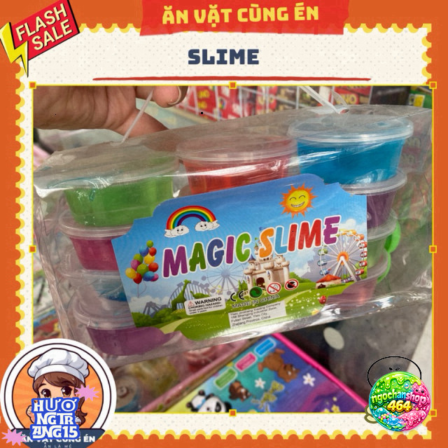 Hũ Slime Đỏ Gấc Lấp Lánh Trong Suốt - Bộ 12 Hũ Đồ Chơi Tạo Slime