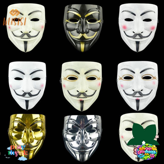 Mặt nạ Vendetta Guy Fawkes WUSISI - Lễ hội Halloween Phụ kiện thú vị