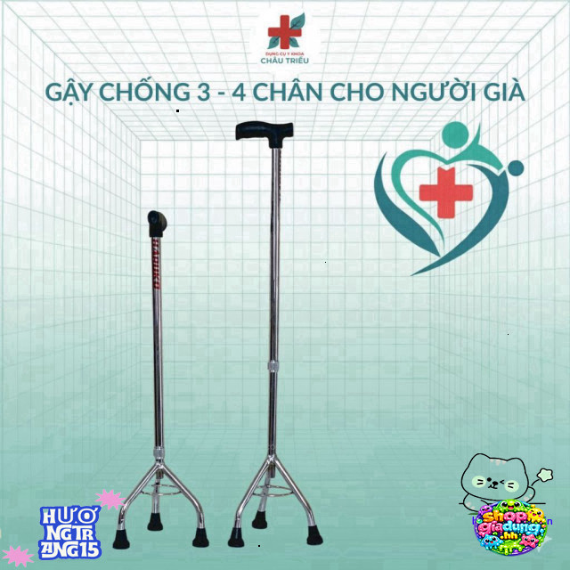 Gậy Đi Bộ 3/4 Chân Haruko Hỗ Trợ Cho Người Cao Tuổi