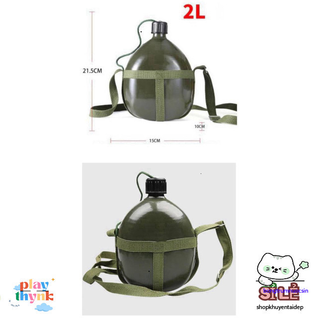 Bình Đựng Nước Nhôm 2 Lít Cổ Điển Thiết Kế Bi Đông