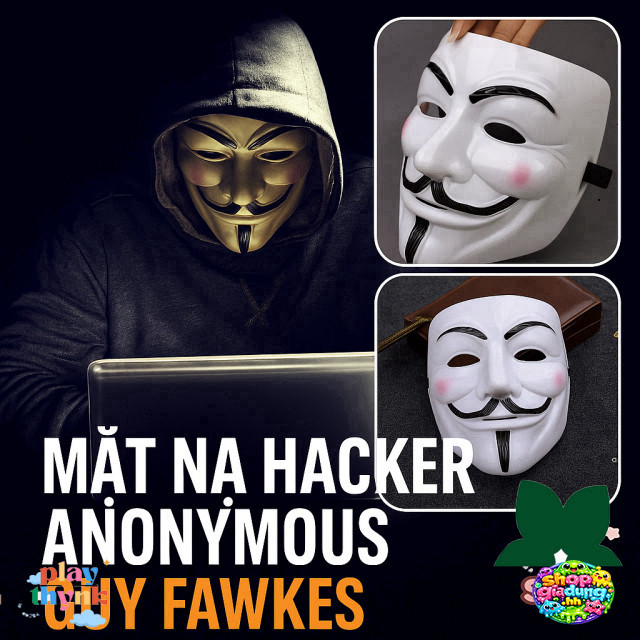 Mặt Nạ Guy Fawkes Bí Ẩn - Phụ Kiện Lên Đồ Halloween & Cosplay