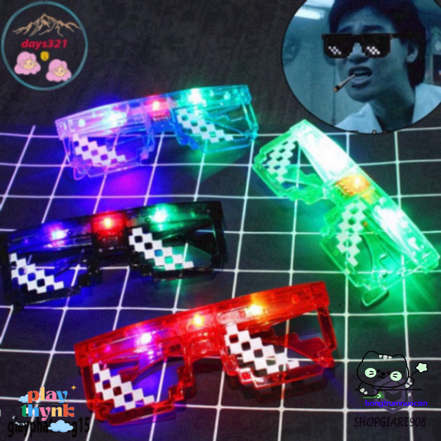 Kính LED Minecraft 6 Điểm Lật Phẳng, Thay Đổi Đa Màu - Tinh Hoa Tính Độc đáo