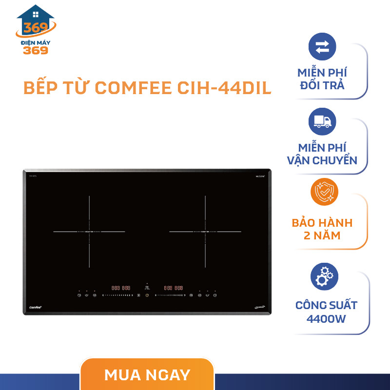 Bếp Từ COMFEE CIH-44DIL – Công Suất 4400W – 9 Mức Gia Nhiệt – Điều Khiển Cảm Ứng – SMC
