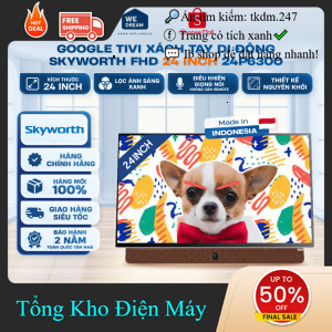 ib shop đặt hàng ✔️_  Google Tivi Di Động Skyworth 24 inch Full HD 24P6300 | Pin Sạc | Chính Hãng, M