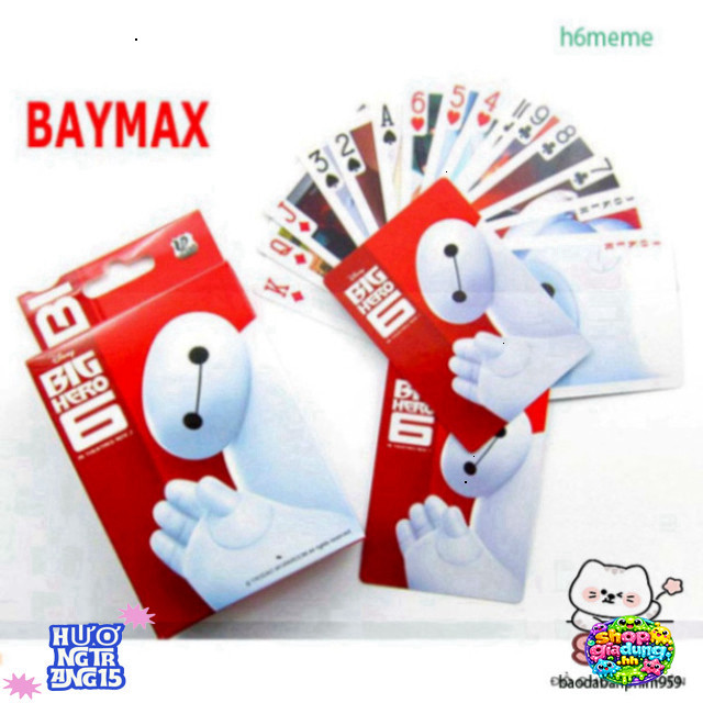 Bộ bài Anime BAYMAX 54 lá cùng hộp đựng Big Hero 6