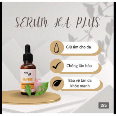 Serum HA++ NINE9 Hỗ Trợ Cấp Ẩm Phục Hồi, Căng Bóng, Giảm Nhăn Trắng Da 30ml