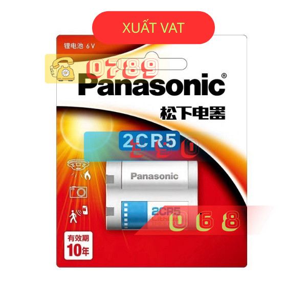 Pin 2CR5 Panasonic 6V chính hãng USA pin máy ảnh film máy đo quan trắc 2cr5