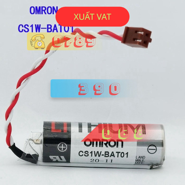Pin nuôi nguồn Omron CS1W-BAT01 3.6V Toshiba ER17500V PLC