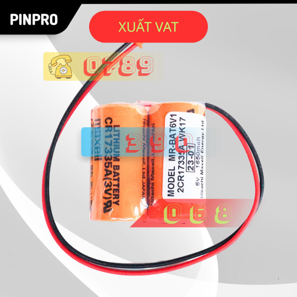 Pin nuôi nguồn Maxell MR-BAT6V1 2CR17335A WK17 6V 1650mAh PLC MR-J4