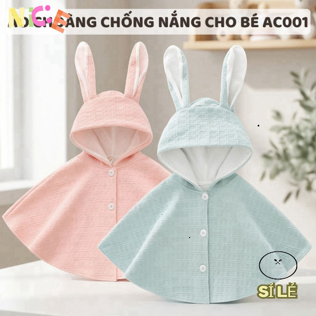 Hinata AC001 Áo Choàng chống Nắng Tai Thỏ thoáng Mát