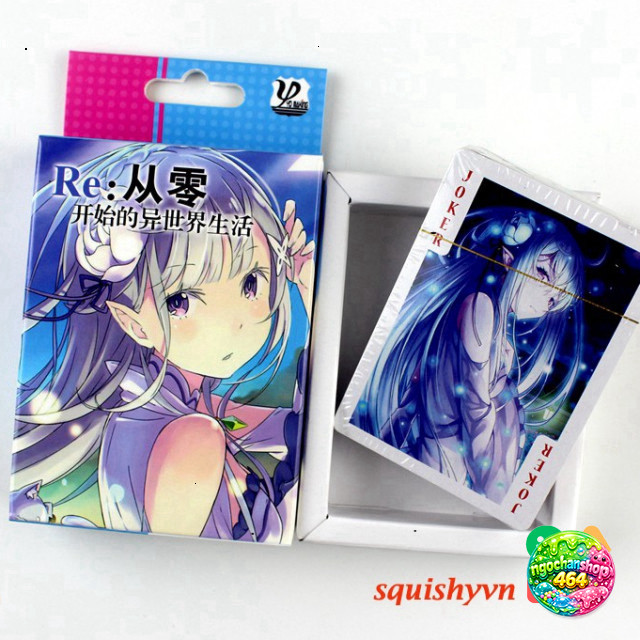 "Thẻ hình Anime Re:Zero, Set 54 hình Đa Năng, Anime Manga"