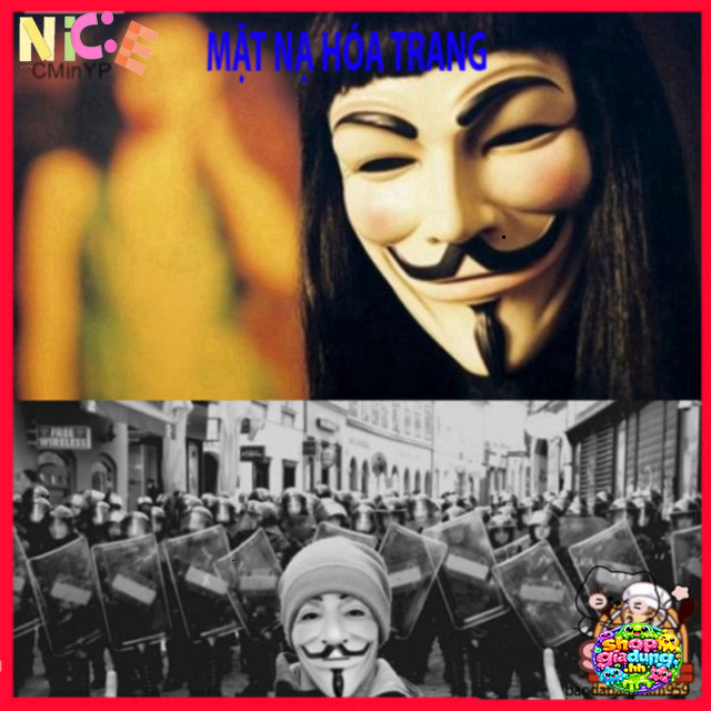 "Khẩu Trang Cminyp Guy Fawkes Chống Bụi, Phụ Kiện Halloween Hoàn Hảo"