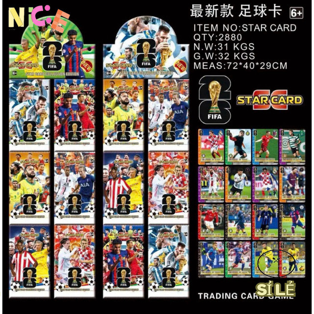 Tai Bóng Đá Cao Cấp 36 Gói 288 Thẻ Cầu Tựu Ronaldo Messi