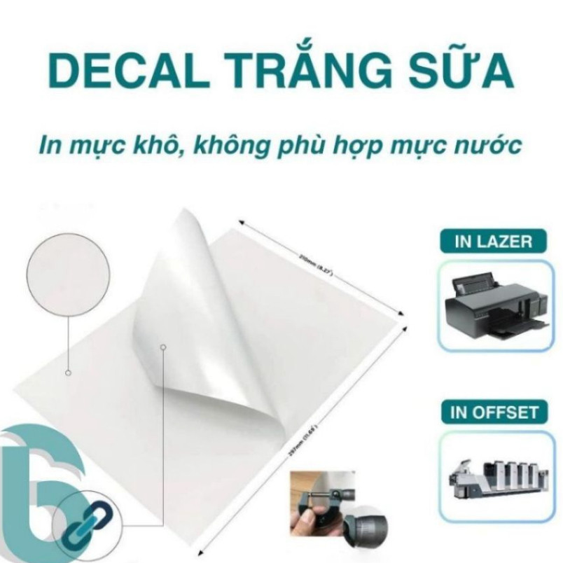 [DECAL A4,A5] 50 TỜ GIẤY DECAL A4 CÁC LOẠI | IN TEM, NHÃN, ẢNH, LOGO,...- BAOBIVVP