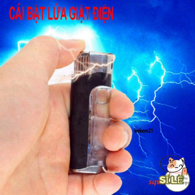 Bật Lửaa Giật Điện Bút Điện Giật Bút Shock Kẹo Cao Su Độc Giật