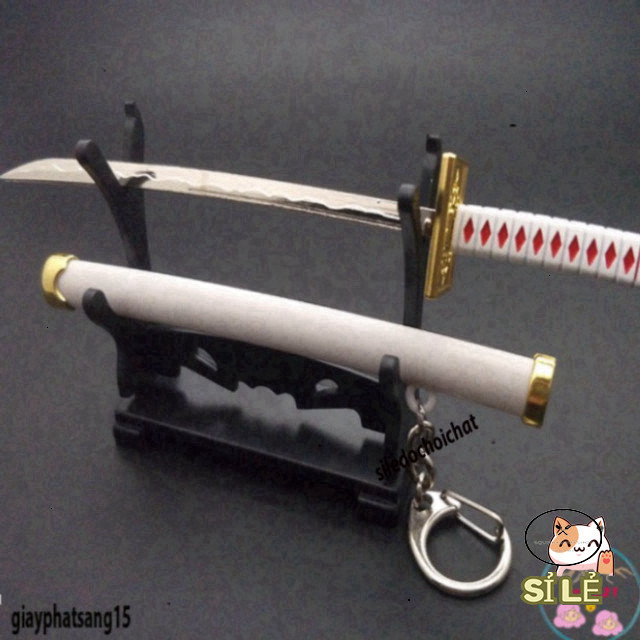 Móc Khóa Kim Loại Không Gỉ Zoro Law 16cm - Đồ Con Law One Piece