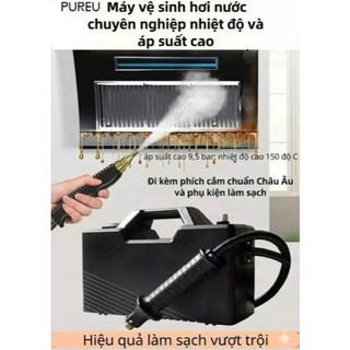 Máy làm sạch hơi nước nóng cao áp 150°C 9 Bar 3800W dụng cụ diệt khuẩn diệt khuẩn ( sẵn hàng )