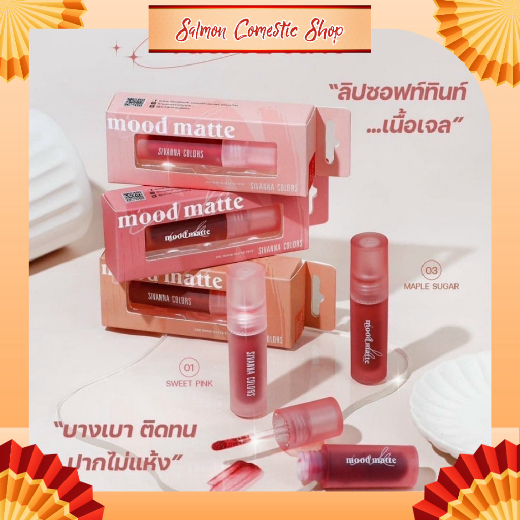 Son Kem Lì Siêu Mướt Sivanna Colors Ink Mood Matte Tint HF613, Bền Màu - Chính Hãng Thái Lan