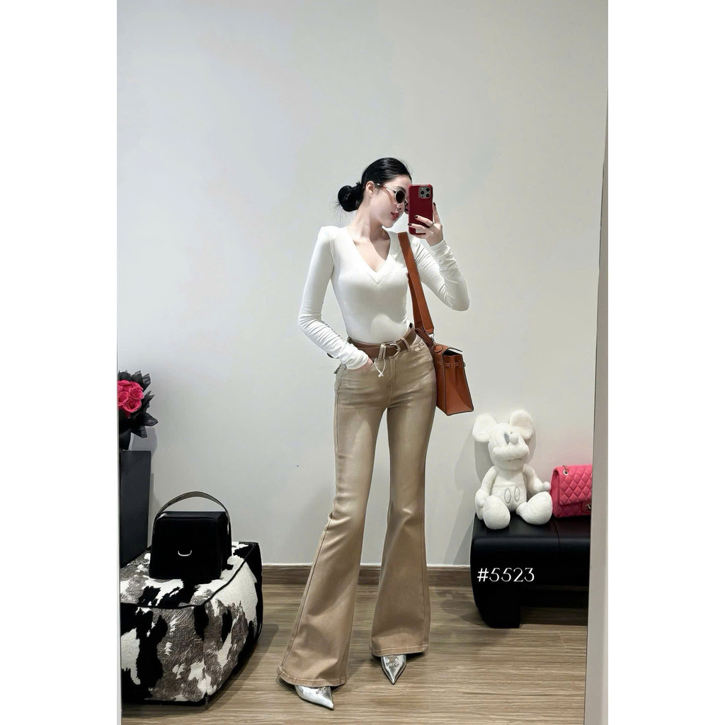 Quần loe QC 5523 kèm thắt lưng 105cm