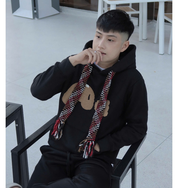 🔥Mania_store//Áo Hoodie Unisex PALM BEAR – Thêu Gấu Nâu Cute, Dây Mũ Len Đan Cực Chill, Nỉ Bông Dày 