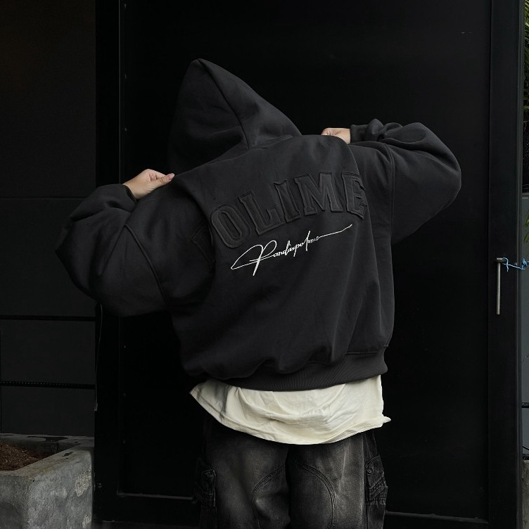 🔥New🔥Áo Hoodie Boxy Zip Vải Nỉ Ngoại Pandax Polime, Áo Khoác Nỉ Hai Lớp Khoá Kéo Chống Rét 2024 Mani