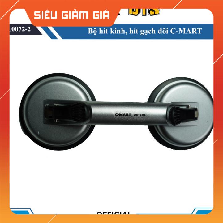C-MART | Hít kính 2 đầu L0072-2, thiết kế cứng cáp, thao tác dễ dàng