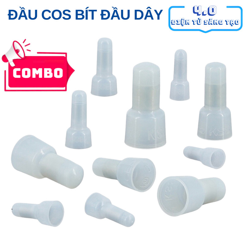 [Giá sỉ] Đầu Cos bít đầu cỡ dây 22AWG - 8AWG tiện dụng